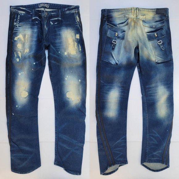New Men's ROBIN'SJEAN sz 40 Warrior Slim Cargo Jeans